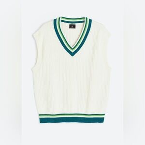 Super cute H&M, off-white, hunter, green and lime green vest NWOT